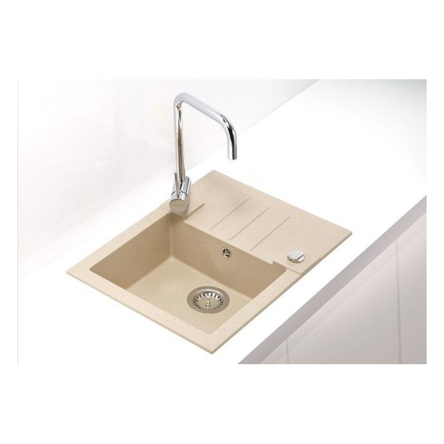 ALVEUS 1090950 - Lava-loiça de cozinha ROCK 59,5x47,5 cm granito/bege