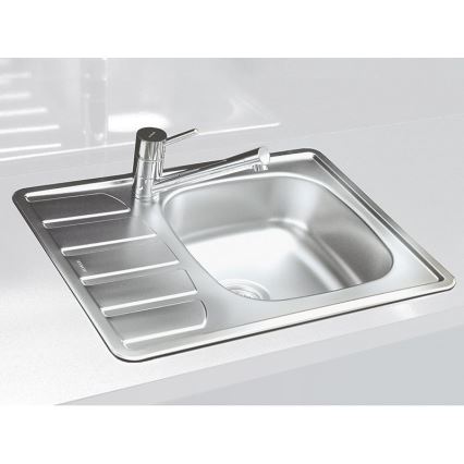 ALVEUS 1098940 - Lava-loiça de cozinha ZOOM 61,5x50 cm satin, para montagem superior
