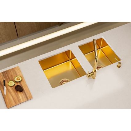 ALVEUS 1103381 - Lava-loiça de cozinha QUADRIX 45x45 cm monarch bronze
