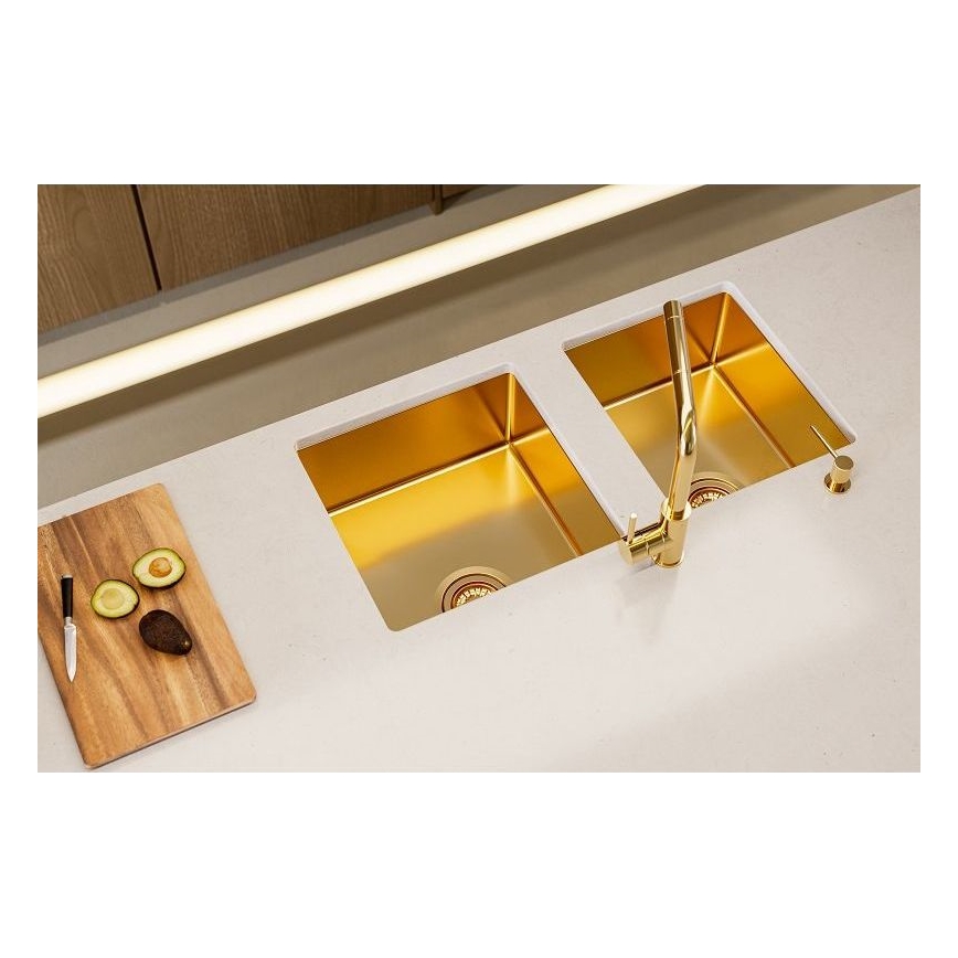 ALVEUS 1103381 - Lava-loiça de cozinha QUADRIX 45x45 cm monarch bronze