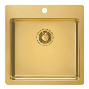 ALVEUS 1107052 - Lava-loiça de cozinha PURE 52,5x51,5 cm aço inoxidável/bronze