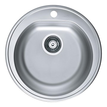 ALVEUS 1116756 - Lava-loiça de cozinha FORM diâmetro 51 cm mate aço/satin, profundidade 18,5 cm