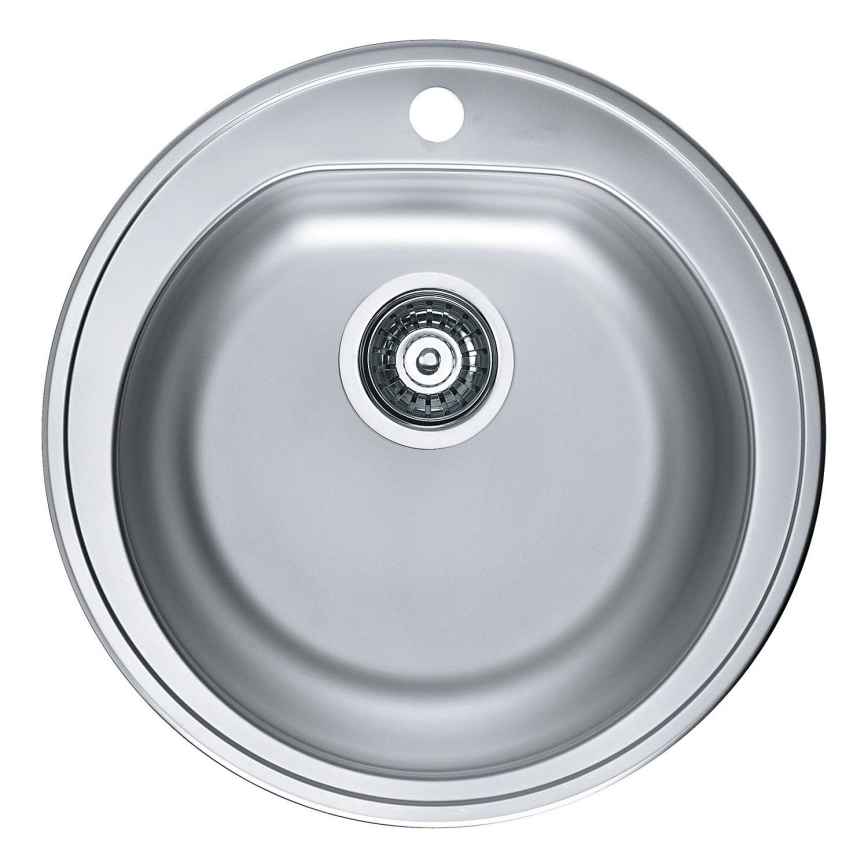 ALVEUS 1116756 - Lava-loiça de cozinha FORM diâmetro 51 cm mate aço/satin, profundidade 18,5 cm