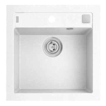 ALVEUS 1128395 - Lava-loiça de cozinha FORMIC 52x51 cm granito/branco