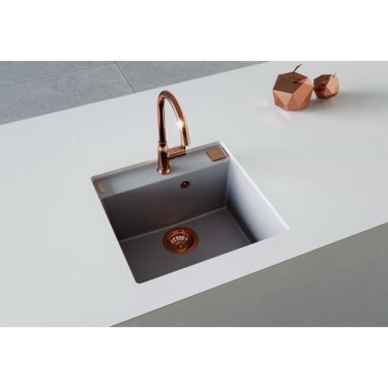 ALVEUS 1128395 - Lava-loiça de cozinha FORMIC 52x51 cm granito/branco