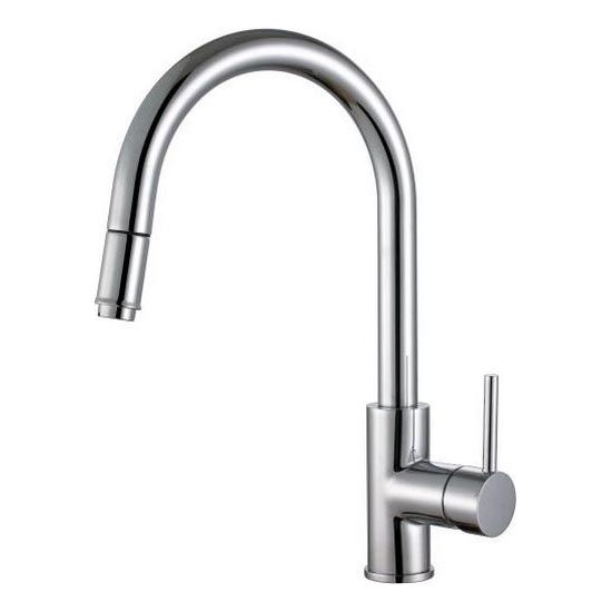 ALVEUS 1129021 - Torneira de lavatório com pulverizador extensível DELOS 38 cm cromado mate