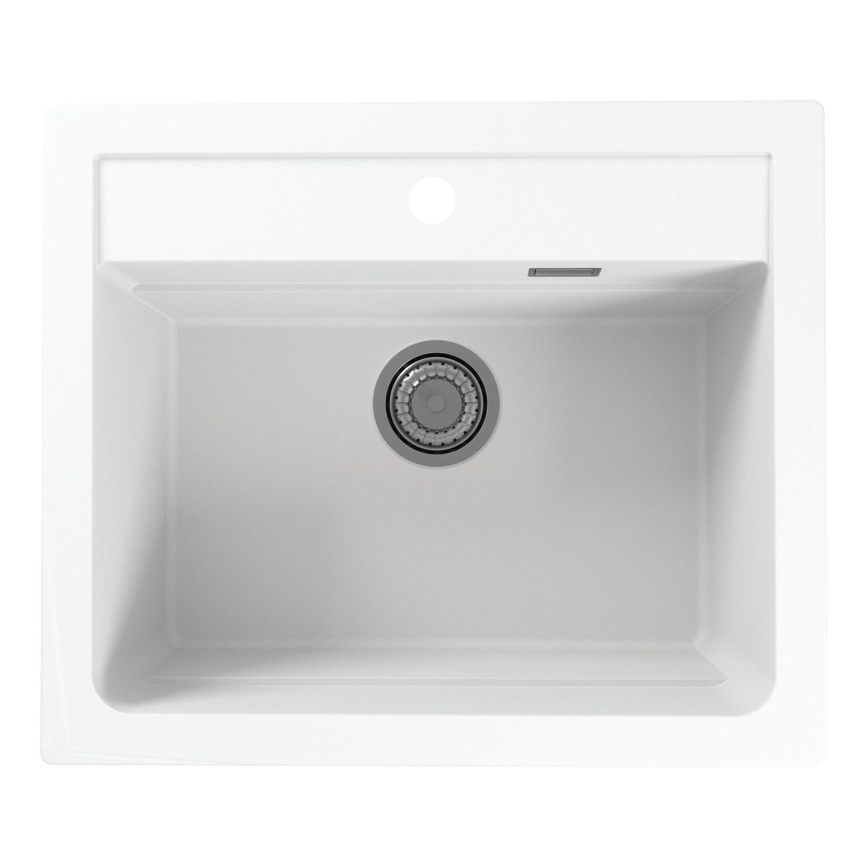 ALVEUS 1131991 - Lava-loiça de cozinha ATROX 59x50 cm granito/branco