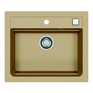 ALVEUS 1131994 - Lava-loiça de cozinha ATROX 59x50 cm granito/bege