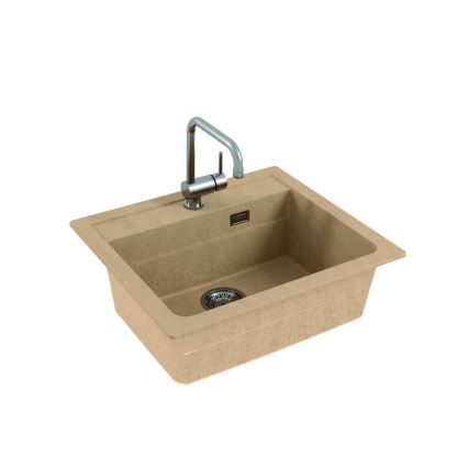 ALVEUS 1131994 - Lava-loiça de cozinha ATROX 59x50 cm granito/bege