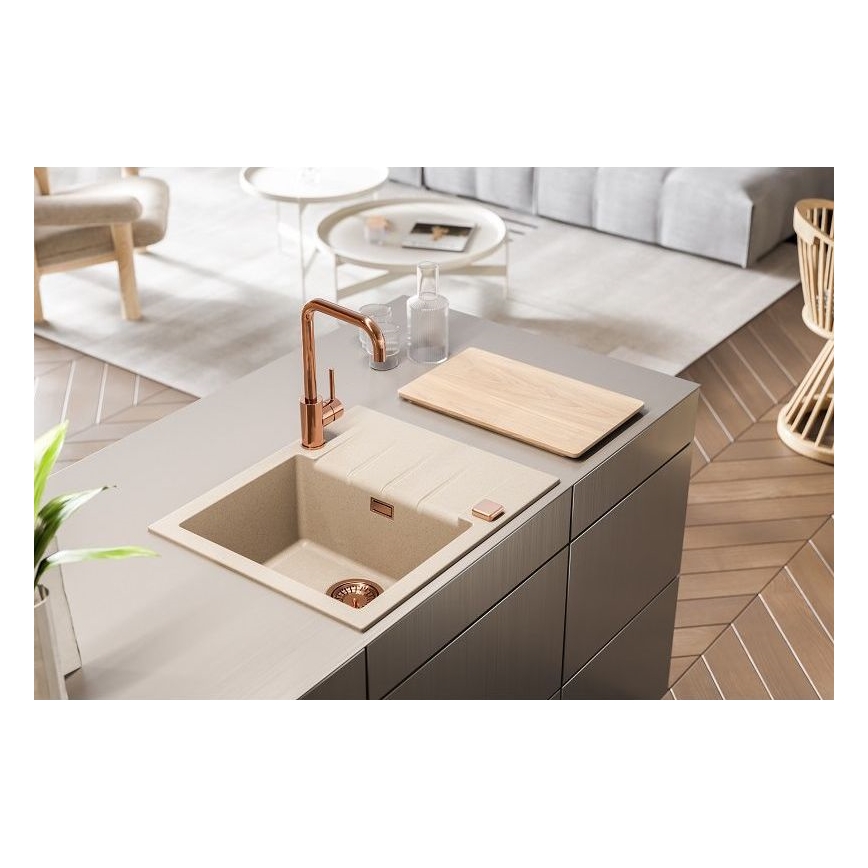 ALVEUS 1132019 - Lava-loiça de cozinha CADIT 59x50 cm granito/bege