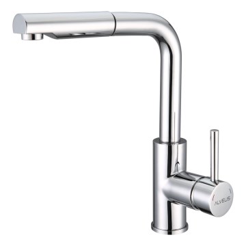 ALVEUS 1135365 - Torneira de lavatório com pulverizador extensível SARA 29,7 cm aço inoxidável