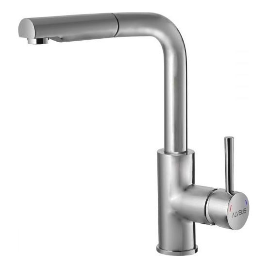 ALVEUS 1135366 - Torneira de lavatório com pulverizador extensível SARA 29,7 cm aço inoxidável