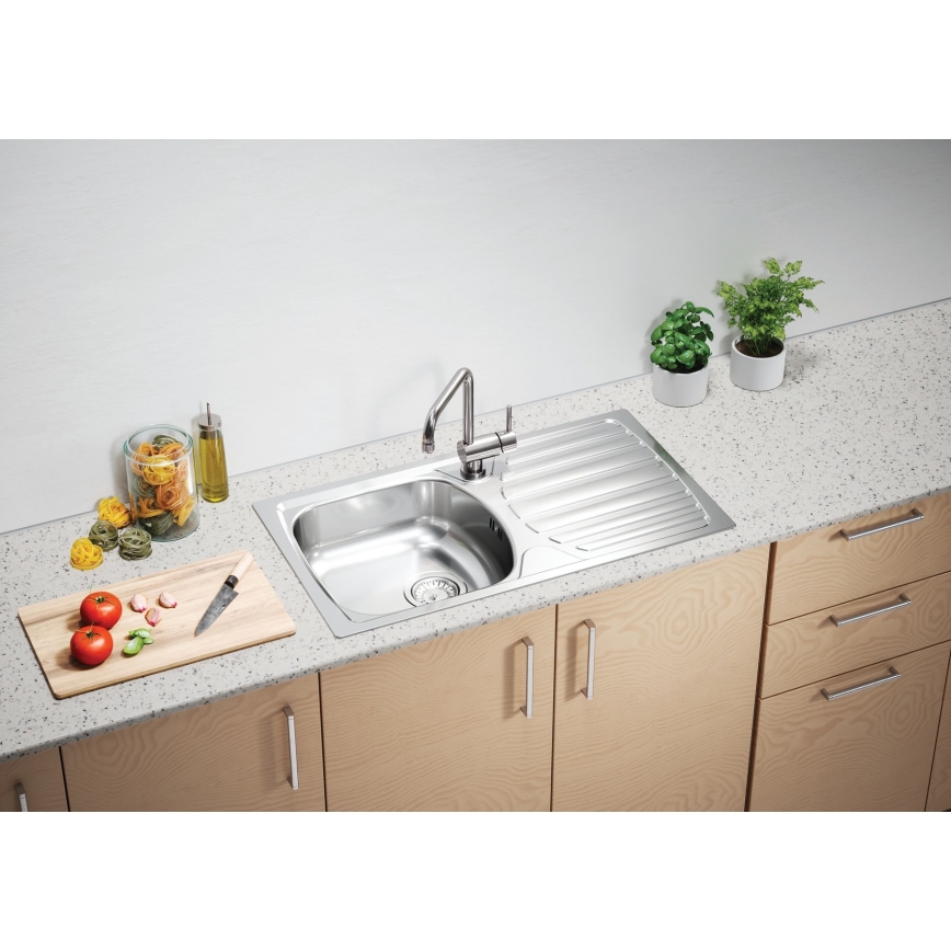 ALVEUS 1136539 - Lava-loiça de cozinha BASIC 78x43,5 cm mate aço/satin, grande outlet