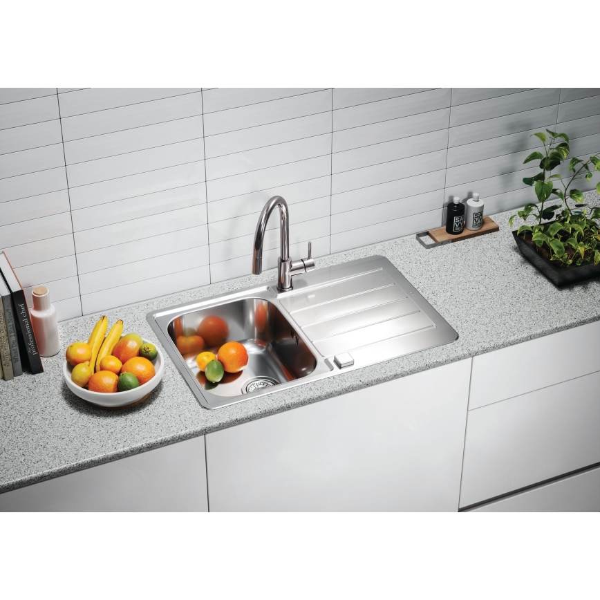 ALVEUS 1136608 - Lava-loiça de cozinha LINE 79x50 cm aço inoxidável/satin, sem excêntrico