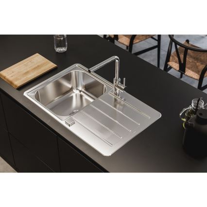 ALVEUS 1136608 - Lava-loiça de cozinha LINE 79x50 cm aço inoxidável/satin, sem excêntrico