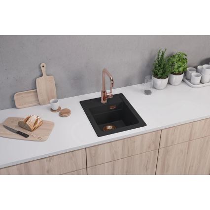 ALVEUS 1139771 - Lava-loiça de cozinha ATROX 50x40 cm granito/preto