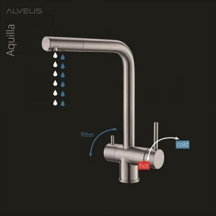 ALVEUS 1139807 - Torneira para lava-loiça AGUILA 33,3 cm granito/bege