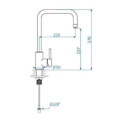 ALVEUS 1139811 - Torneira para lava-loiça DUAL 37 cm granito/bege