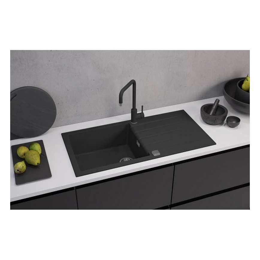 ALVEUS 1140598 - Lava-loiça de cozinha CADIT 100x50 cm granito/preto