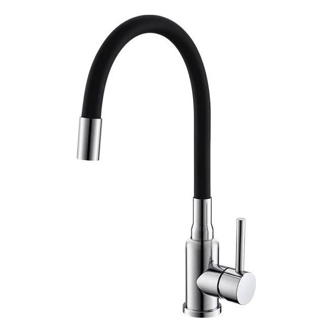 ALVEUS 1144427 - Torneira para lava-loiça com braço flexível MINTAS 34 cm latão/cromado brilhante/preto