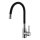 ALVEUS 1144432 - Torneira para lava-loiça com braço flexível MINTAS 34 cm latão/escovado aço/preto