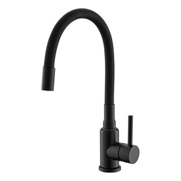 ALVEUS 1144433 - Torneira para lava-loiça com braço flexível MINTAS 34 cm latão/mate preto