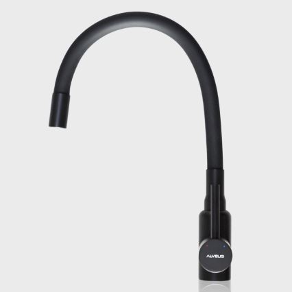 ALVEUS 1144433 - Torneira para lava-loiça com braço flexível MINTAS 34 cm latão/mate preto