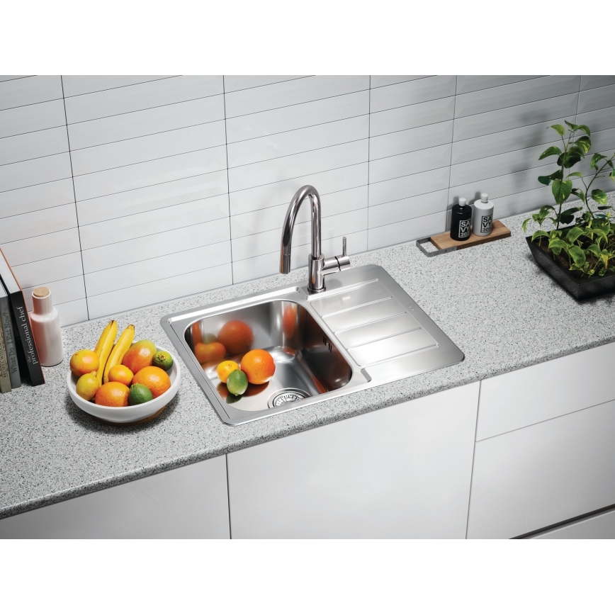 ALVEUS 1144603 - Lava-loiça de cozinha LINE 61,5x50 cm mate aço/satin, sem excêntrico