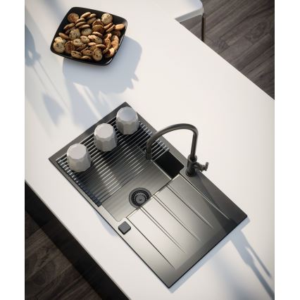 ALVEUS 1148159 - Lava-loiça de cozinha CADIT 79x50 cm granito/preto