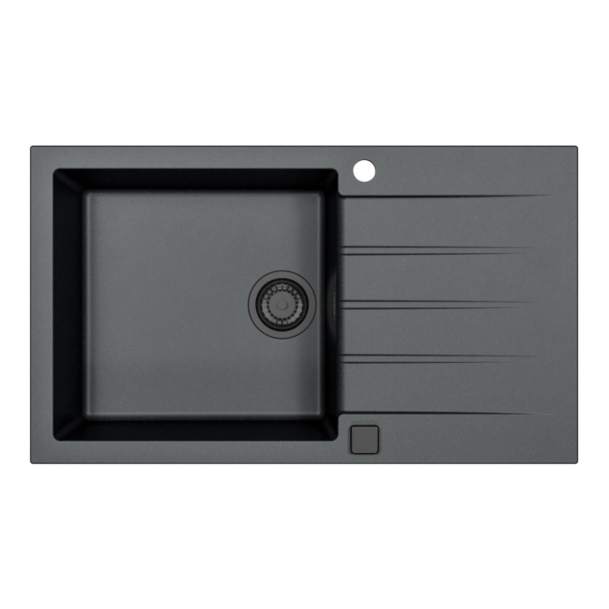ALVEUS 1148160 - Lava-loiça de cozinha CADIT 86x50 cm granito/preto