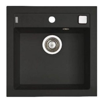 ALVEUS 1149133 - Lava-loiça de cozinha FORMIC 52x51 cm granito/preto