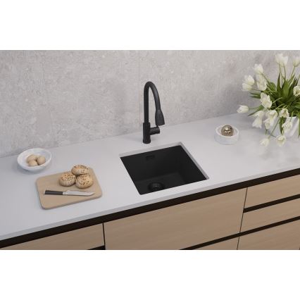 ALVEUS 1150048 - Lava-loiça de cozinha OMNI 45x45 cm granito/preto