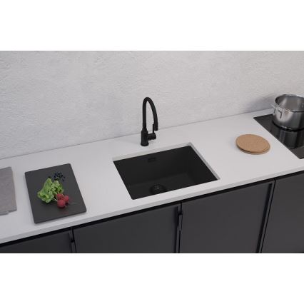 ALVEUS 1150057 - Lava-loiça de cozinha OMNI 55x45 cm granito/preto
