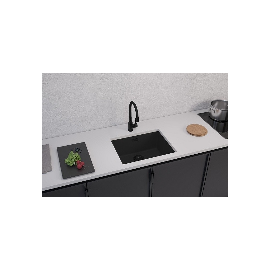 ALVEUS 1150057 - Lava-loiça de cozinha OMNI 55x45 cm granito/preto