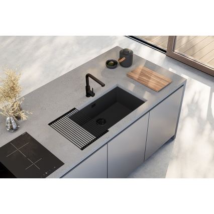 ALVEUS 1150064 - Lava-loiça de cozinha OMNI 75x45 cm granito/preto