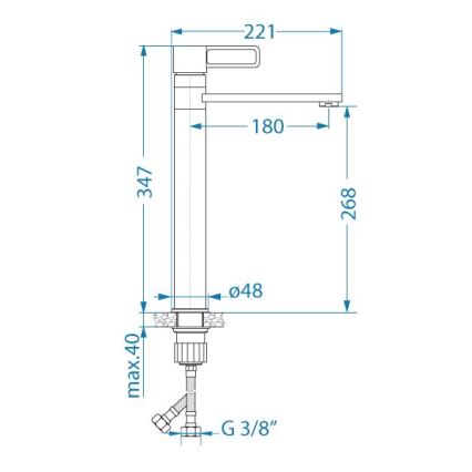 ALVEUS 1150752 - Torneira para lava-loiça MAYA 34,7 cm aço inoxidável