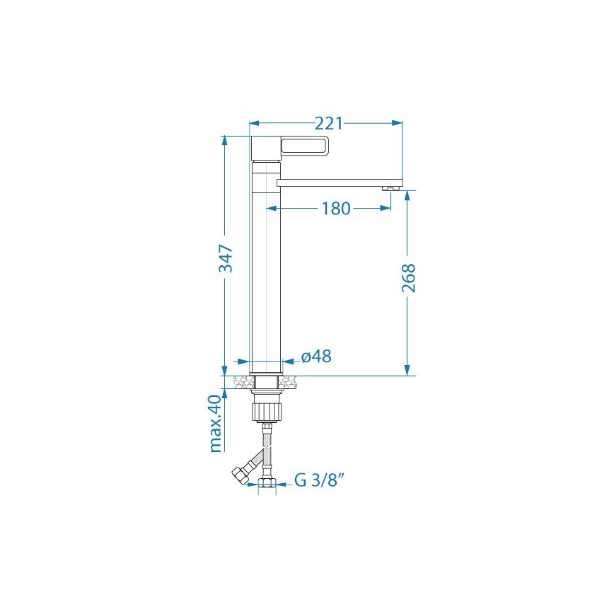 ALVEUS 1150752 - Torneira para lava-loiça MAYA 34,7 cm aço inoxidável