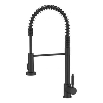 ALVEUS 1150887 - Torneira para lava-loiça com braço flexível com pulverizador URBAN 47,1 cm aço inoxidável/preto