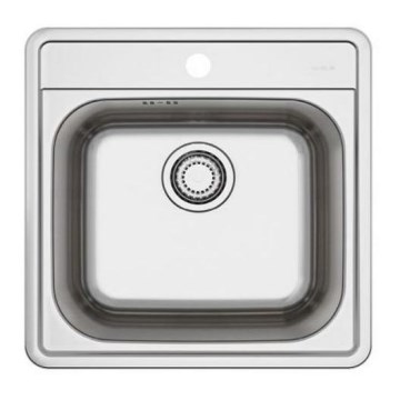 ALVEUS 1151258 - Lava-loiça de cozinha MORE 50x49 cm mate aço/cetim