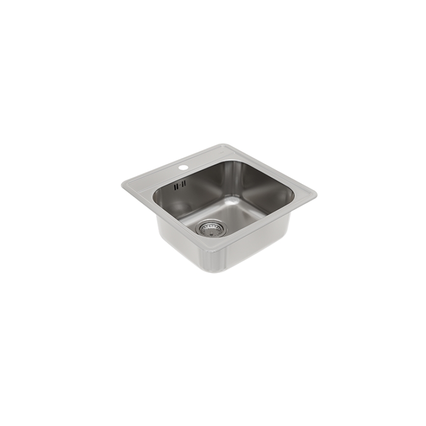 ALVEUS 1151258 - Lava-loiça de cozinha MORE 50x49 cm mate aço/cetim