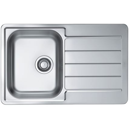 ALVEUS SET0026 - Lava-vasos de cozinha LINE 79x50 cm + torneira TONIA 29,5 cm satin/brilhante cromado