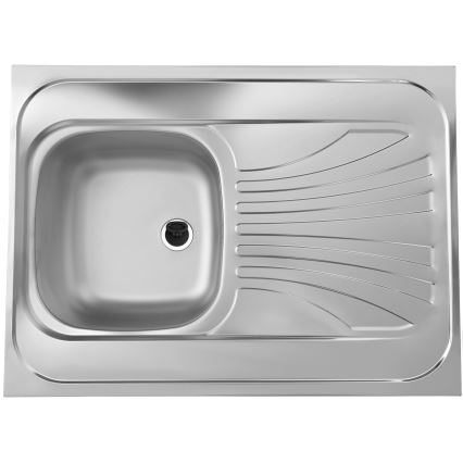 ALVEUS SETA24019 - Piață de cozinha CLASSIC 80x60 cm + bateria com braço flexível MINTAS 34 cm aço/preto