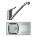 ALVEUS SETA259 - Lava-louça de cozinha BASIC 78 x 43,5 cm + Torneira RIVIERA 14,8 cm, cromo acetinado/brilhante
