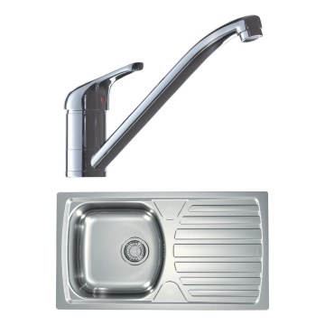 ALVEUS SETA259 - Piața de bucătărie BASIC 78x43,5 cm + baterie RIVIERA 14,8 cm satin/brilho