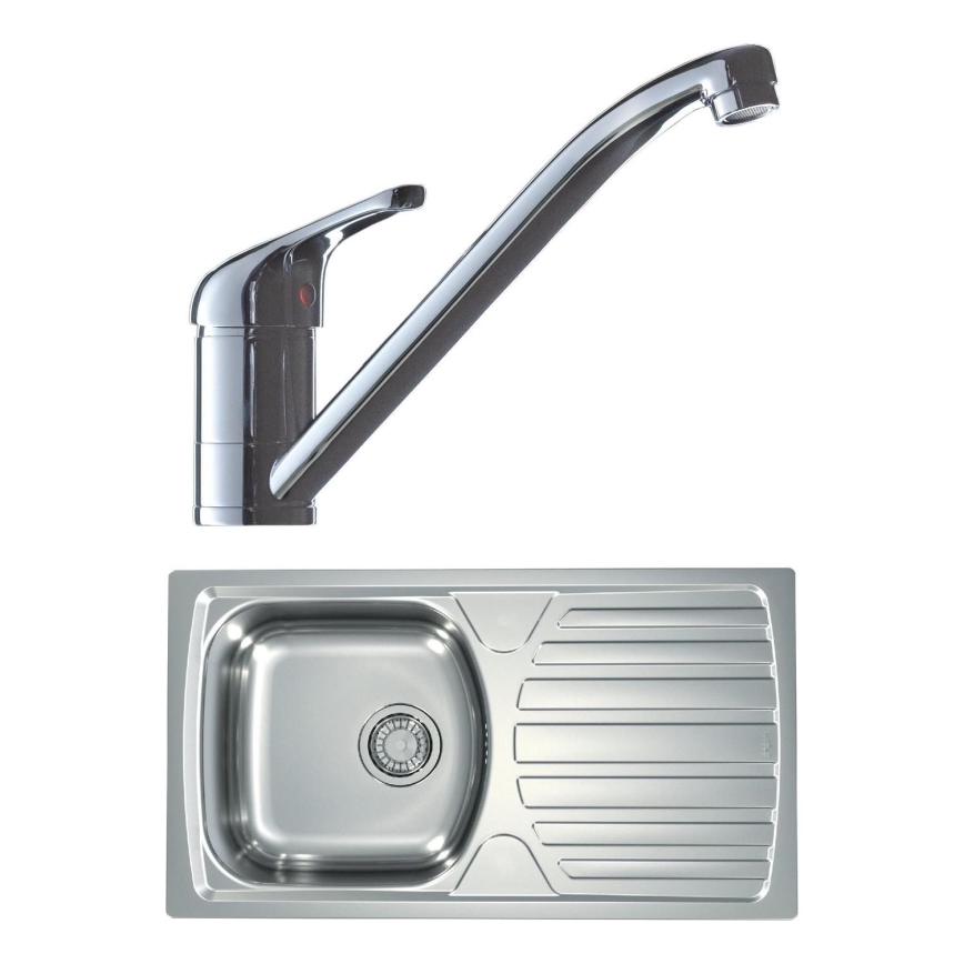 ALVEUS SETA259 - Piața de bucătărie BASIC 78x43,5 cm + baterie RIVIERA 14,8 cm satin/brilho