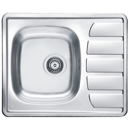 ALVEUS SETA265 - Pia de cozinha ZOOM 61,5x50 cm + bateria RIVIERA 14,8 cm satin/brilhante cromado