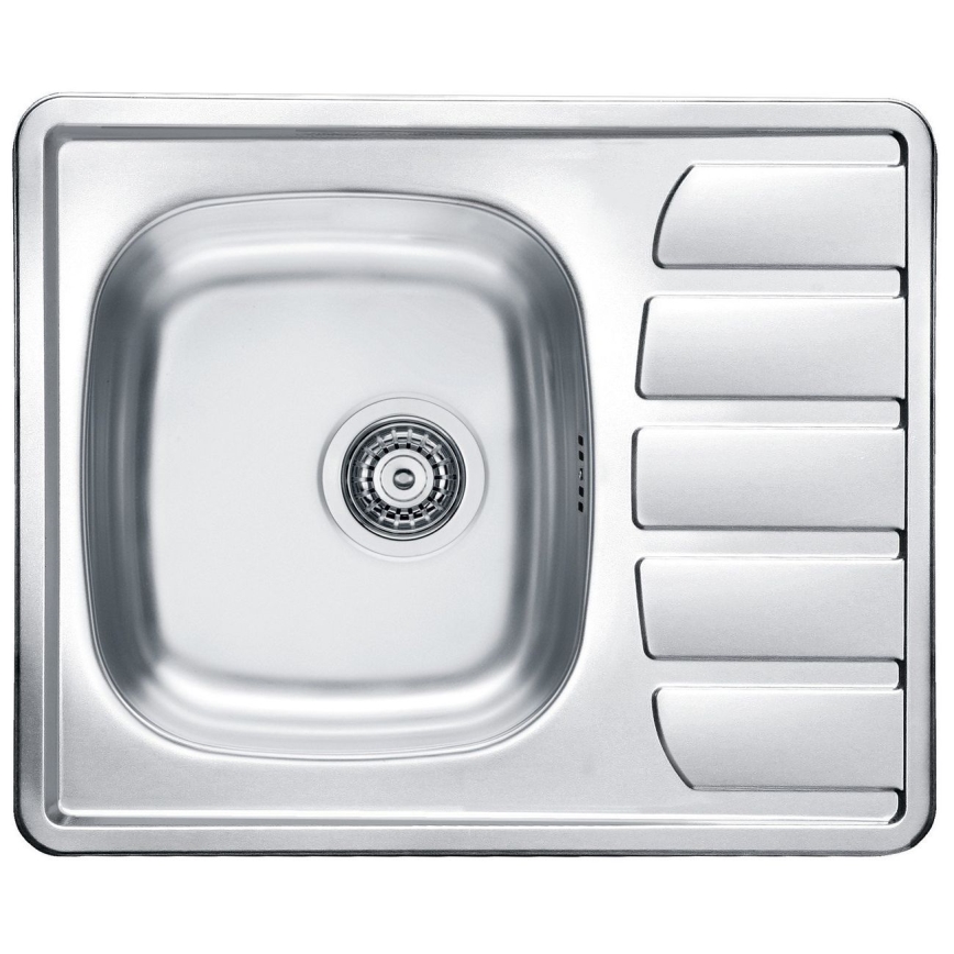 ALVEUS SETA265 - Pia de cozinha ZOOM 61,5x50 cm + bateria RIVIERA 14,8 cm satin/brilhante cromado
