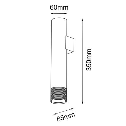 Amplex - Iluminação de parede 1xGU10/15W/230V