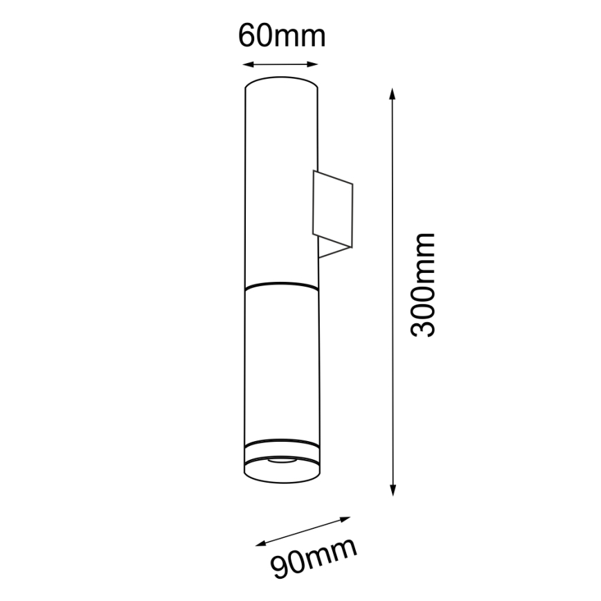 Amplex - Iluminação de parede 1xGU10/15W/230V