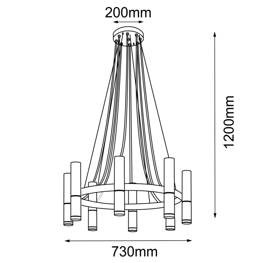 Amplex - Candelabro suspenso 6xGU10/15W/230V